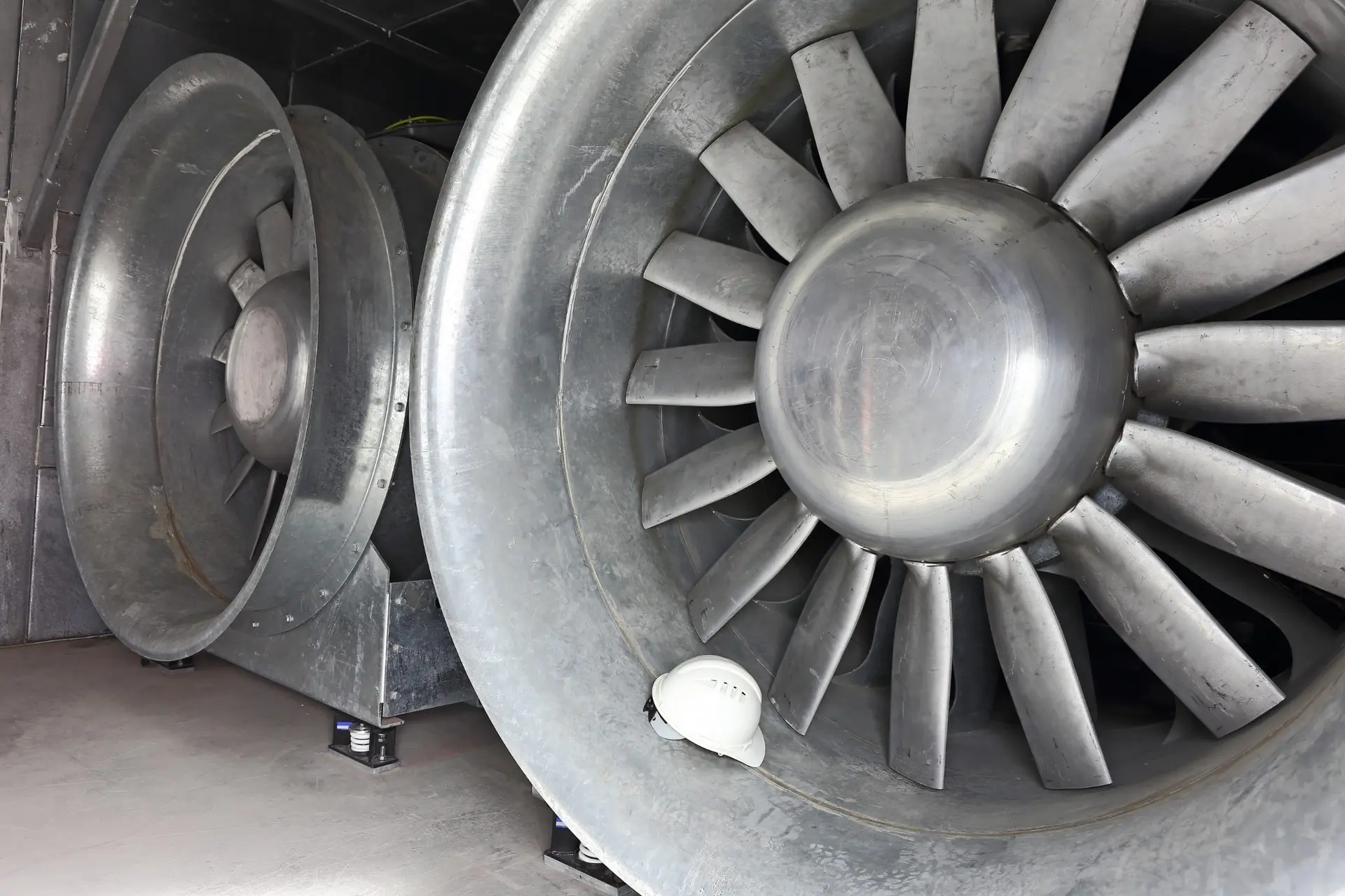 Large ventilation fans installed side by side.